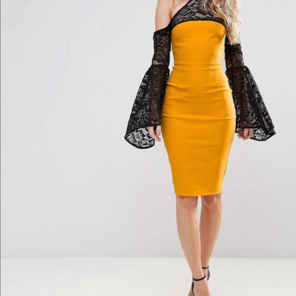 COPY - Vesper Cold Shoulder Lace Bell Sleeve Dress